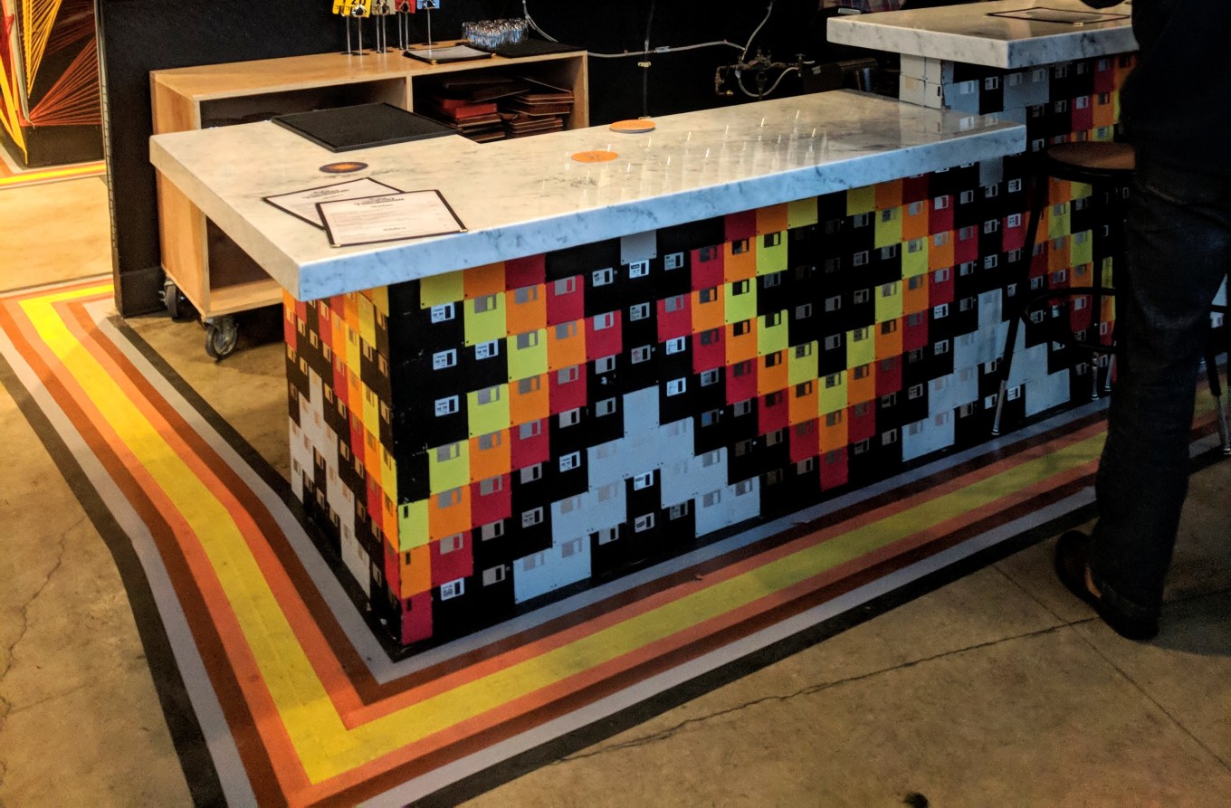 Modern Times PDX Floppy Disk Bar Facade