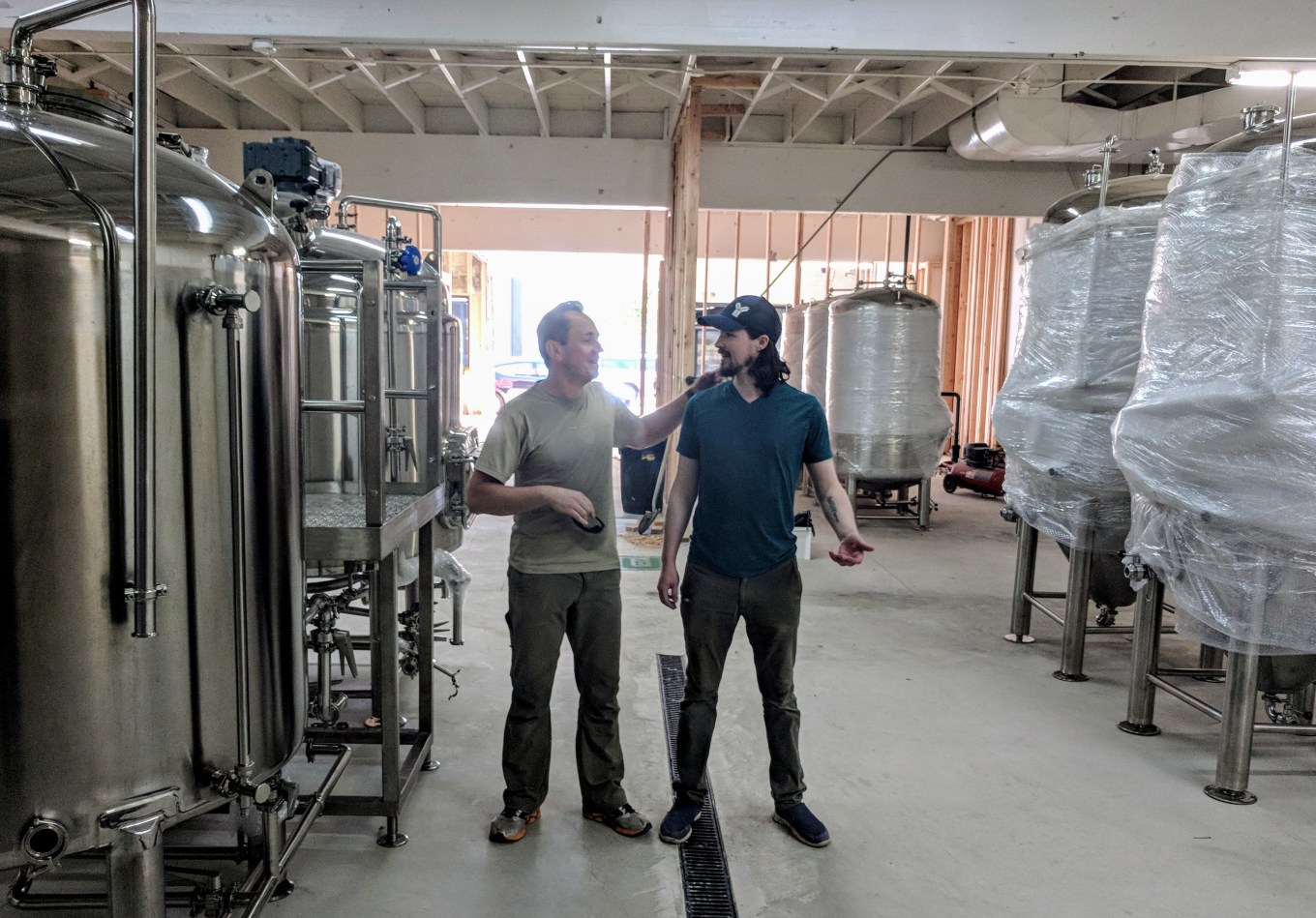 jarek and david new brewhouse threshold brewing and blending portland