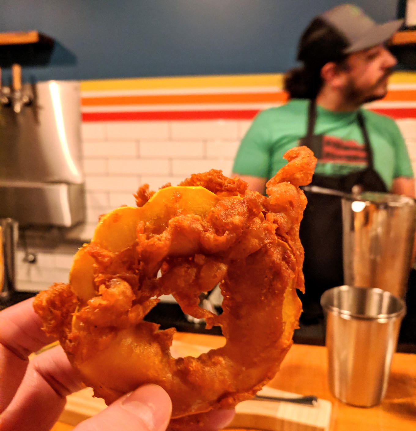 Vagabond Brewing PDX Fried Delicata Rings Squash Craft Beer